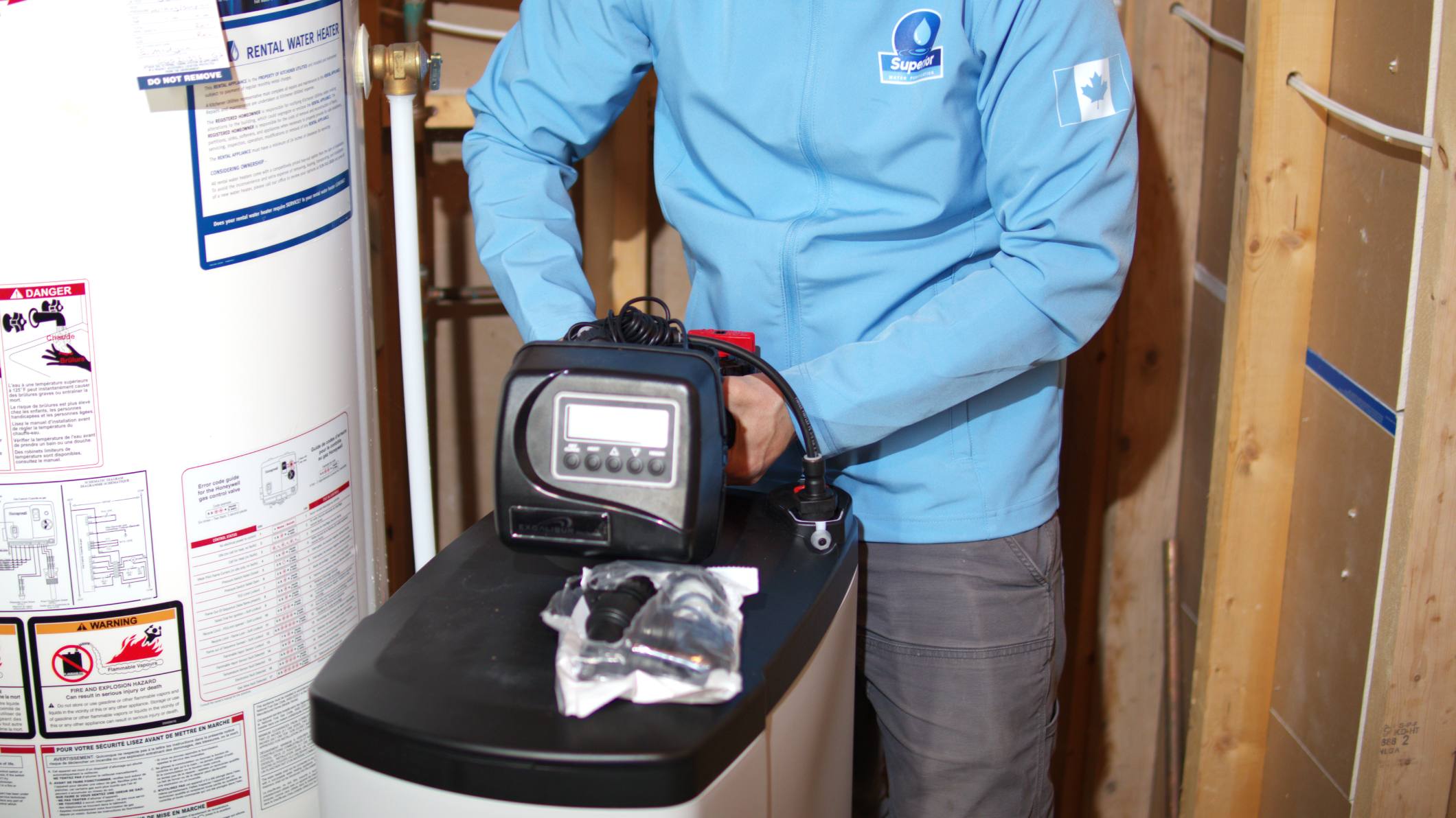 water softener installing