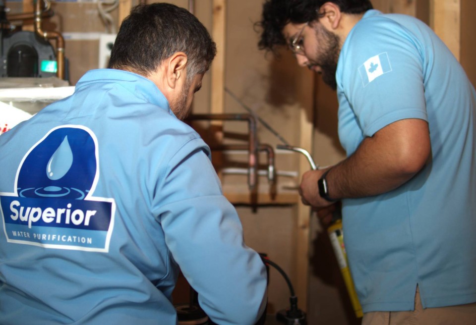 our experts installing water softener