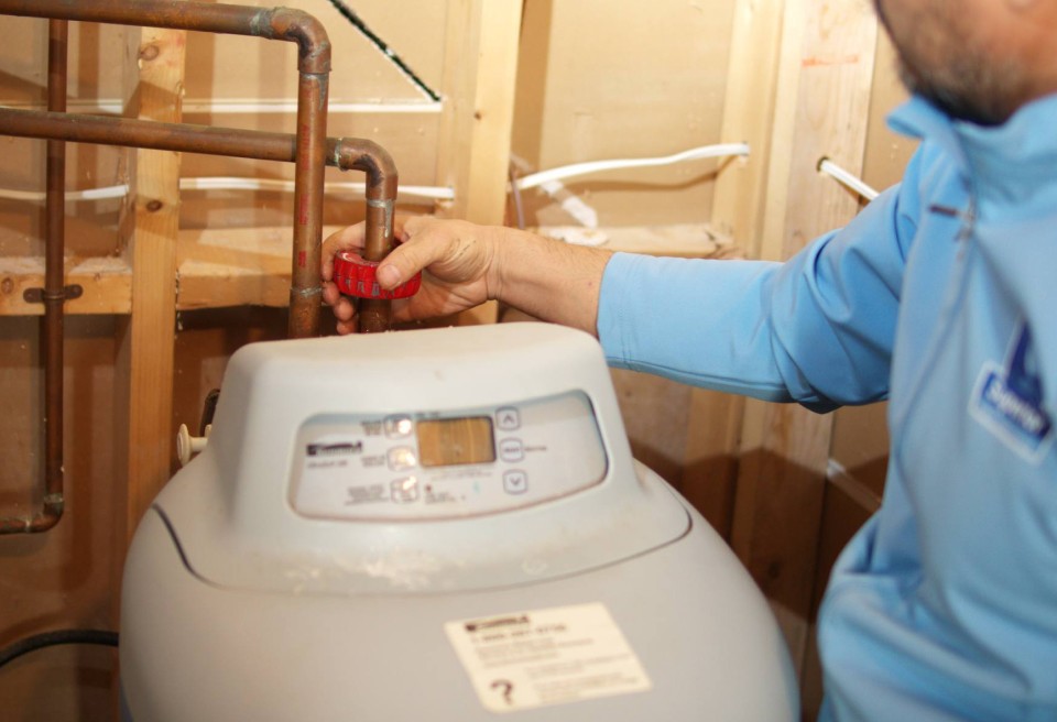 Water system plumbing adjustment