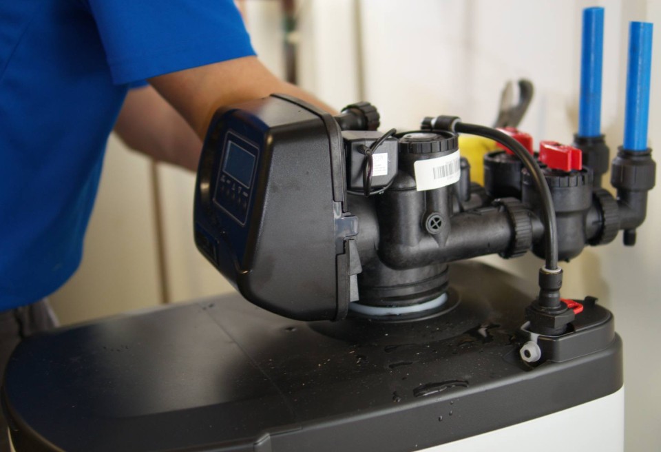 Water softener control head setup